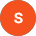 Bold white letter S centered within a vibrant orange circular icon against black.